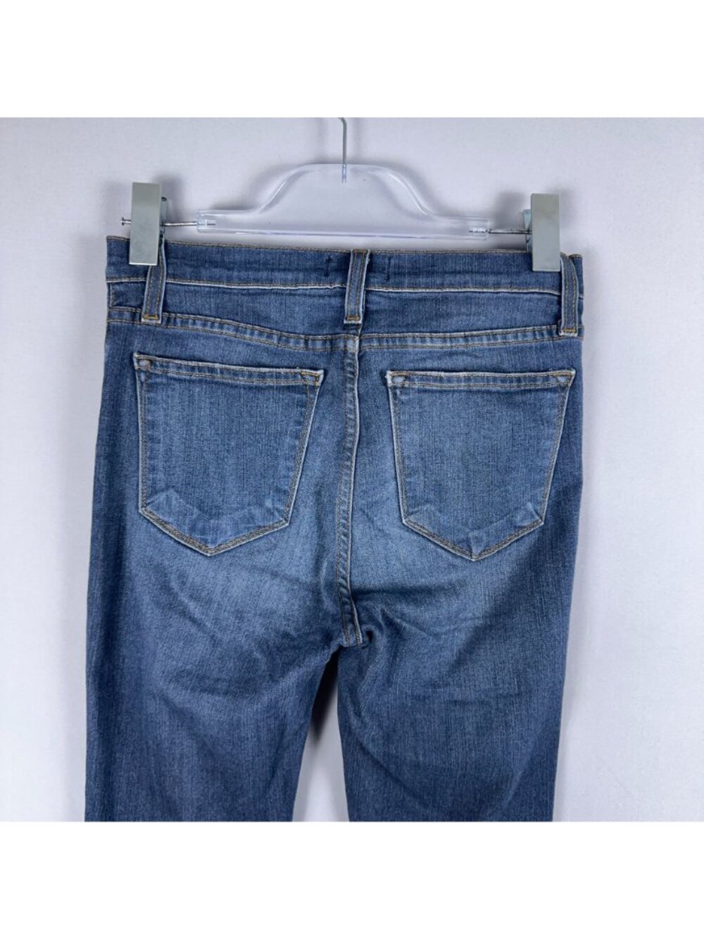Judy Blue Jeans Size 7 Skinny Mid Rise Blue Dark Wash Made In USA - Picture 4 of 13